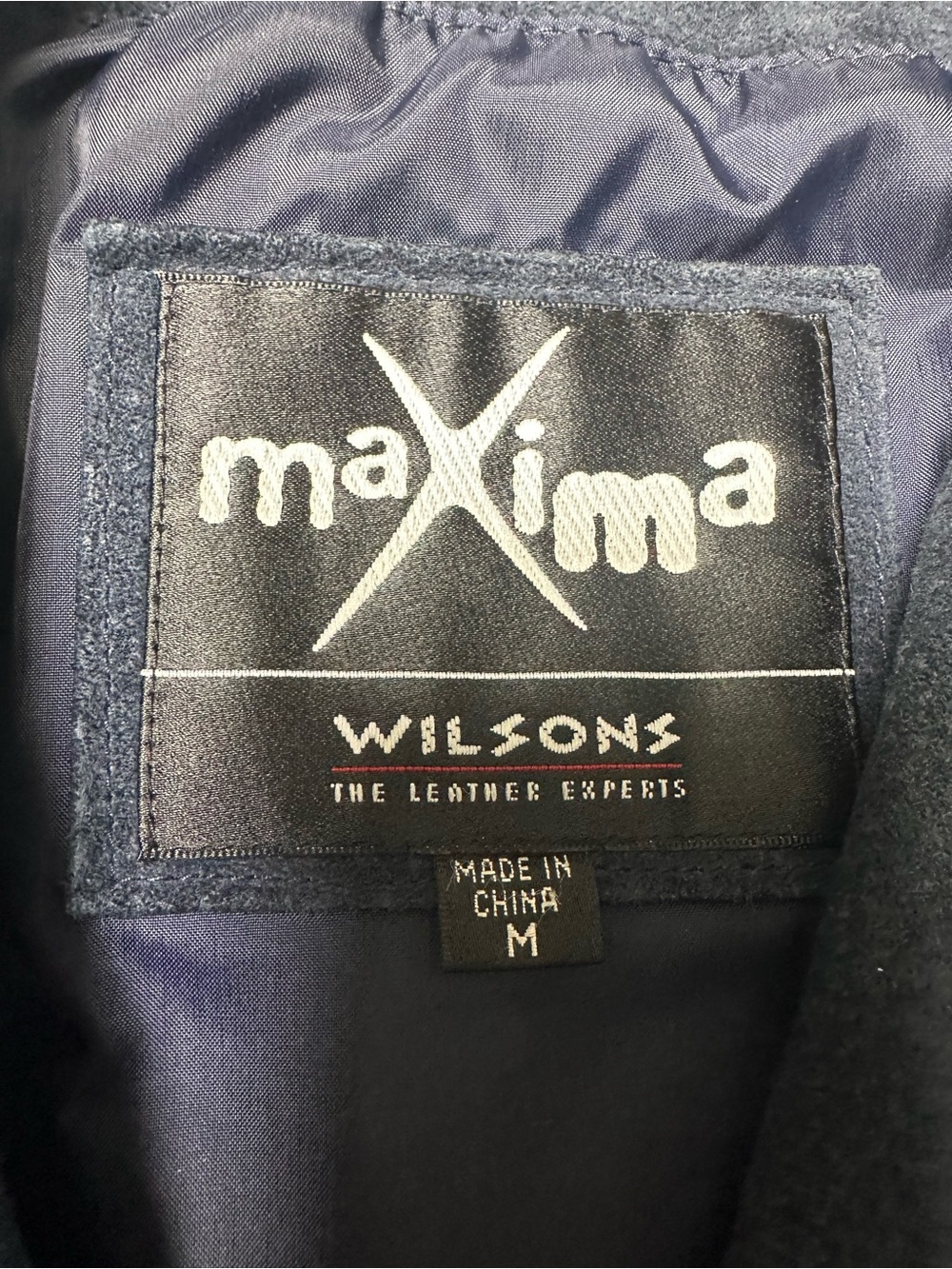 Wilsons Leather Navy Genuine Suede Button-Front Fitted Jacket Size M - Picture 5 of 9
